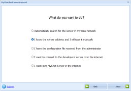 Sélectionner la deuxième option puis cliquer sur le bouton Next.