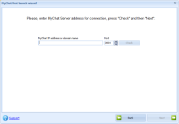 Saisir l'adresse IP donnée par le professeur puis cliquer sur le bouton Check, si la connexion est réussie cliquer sur Next.